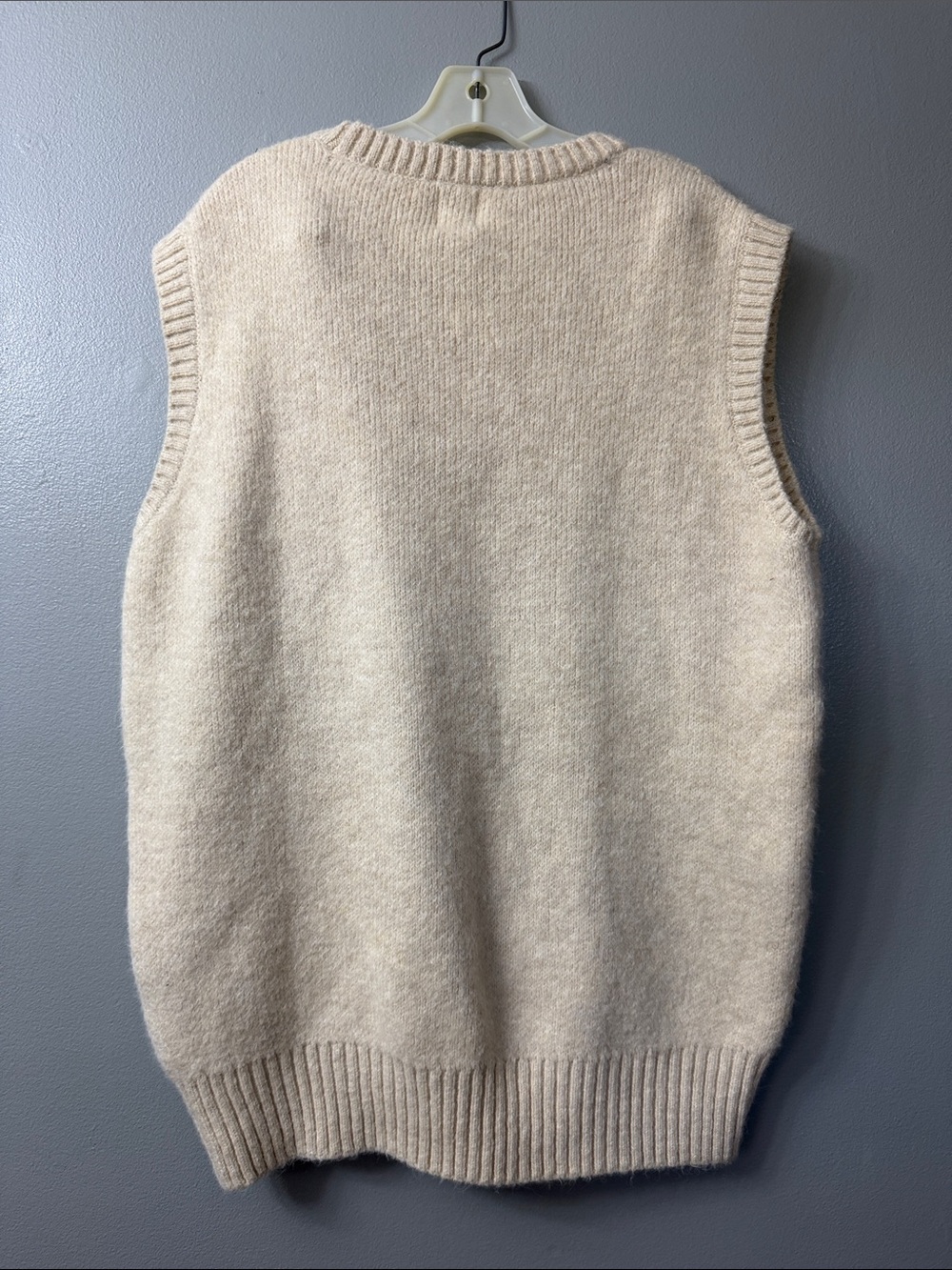 Maeve Cream Knit Floral Intarsia Crewneck Sweater Vest - Picture 5 of 8